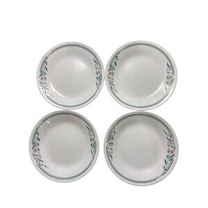 Corelle Rosemarie Pattern 6.75-Inch Bread Plates Set Of 4  Made In USA